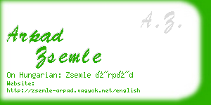 arpad zsemle business card